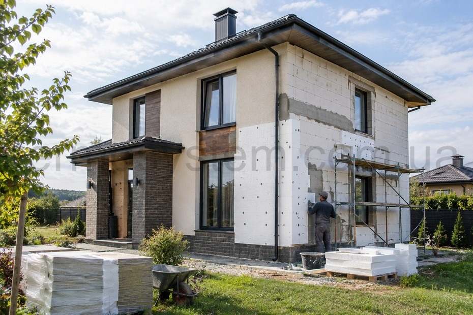 Утеплення будинку з газобетону